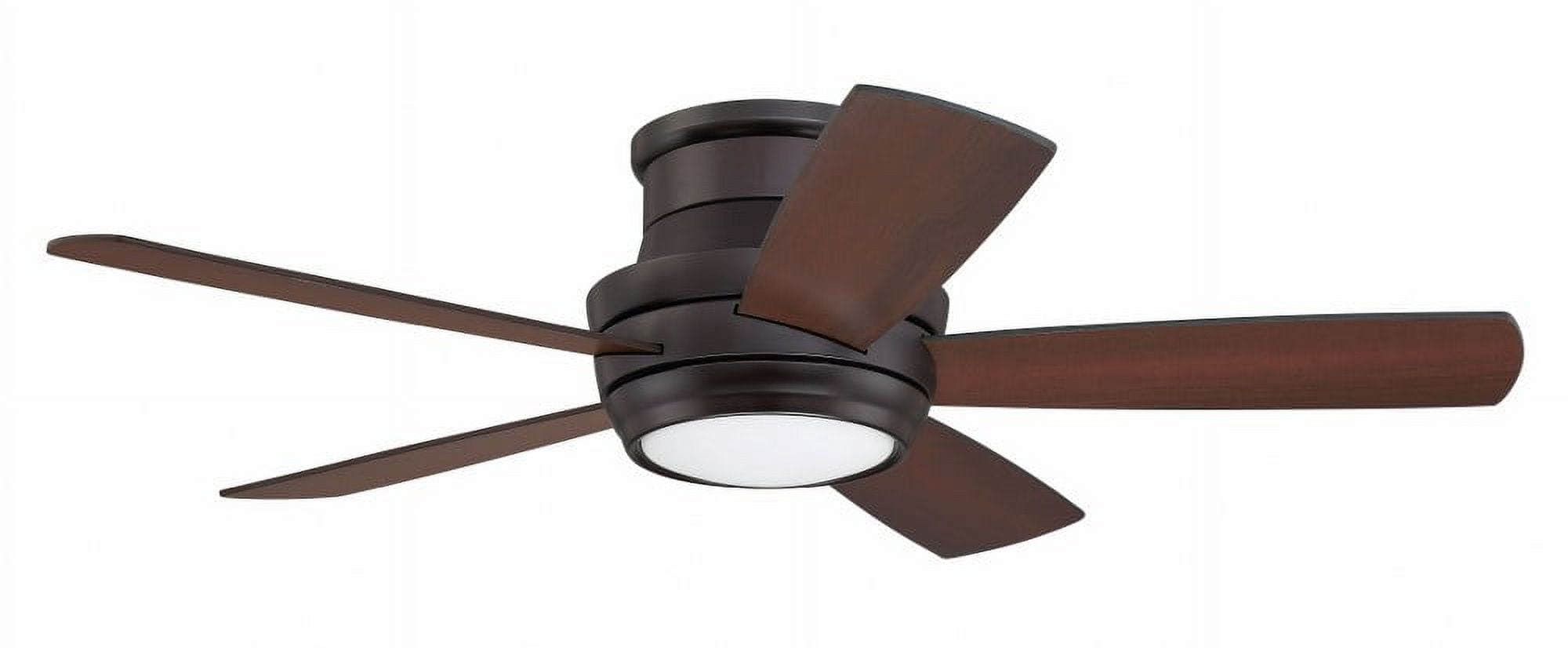 Tempo 44-Inch White Low Profile Ceiling Fan with LED Light and Remote