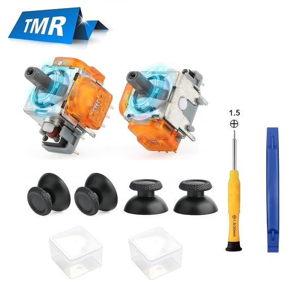 TMR Effect Joysticks Replacement 2Pcs for DualSense PS5 Controller, FonkiiDokii 3D Analog Stick Sensor Module, Replace Hall effect joystick, for PlayStation 5 Controller Repair Parts Accessories