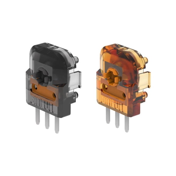 TMR Tunnel Magnetoresistive Joystick Sensor Accessories for PS4, PS5, Switch Pro Game Controller - Yellow, Gray - 2pcs