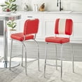 thumbnail image 1 of TMS 30" City Street Retro Stool (Set of 2), Red and Chrome, 1 of 7