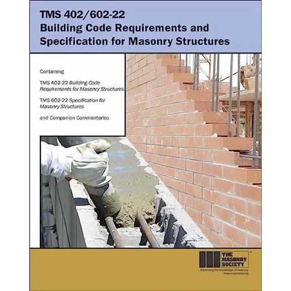 TMS 402/602-22 Building Code Requirements and Specification for Masonry Structures, 9781929081653, 1929081650, Paperback,