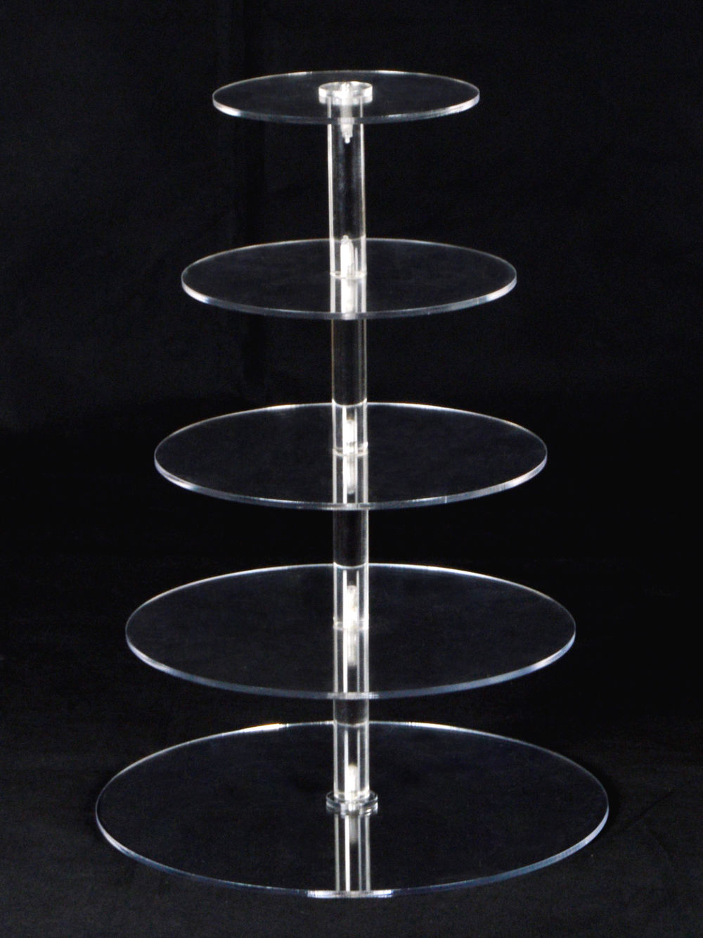 TMS 5 Tiers Crystal Clear Acrylic Round Cake Cupcake Stand Birthday