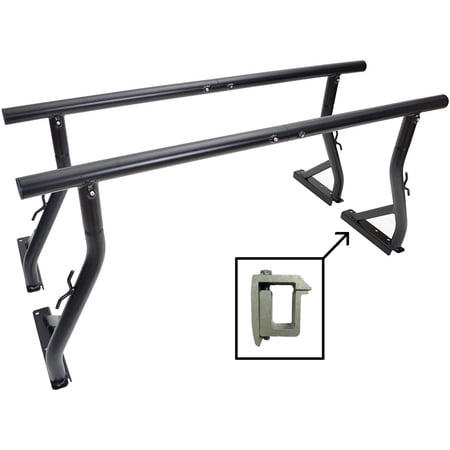 TMS 800LB Universal Non-Drilling Truck Rack Pick Up Rack Flat Mattress Contractor Lumber Utility
