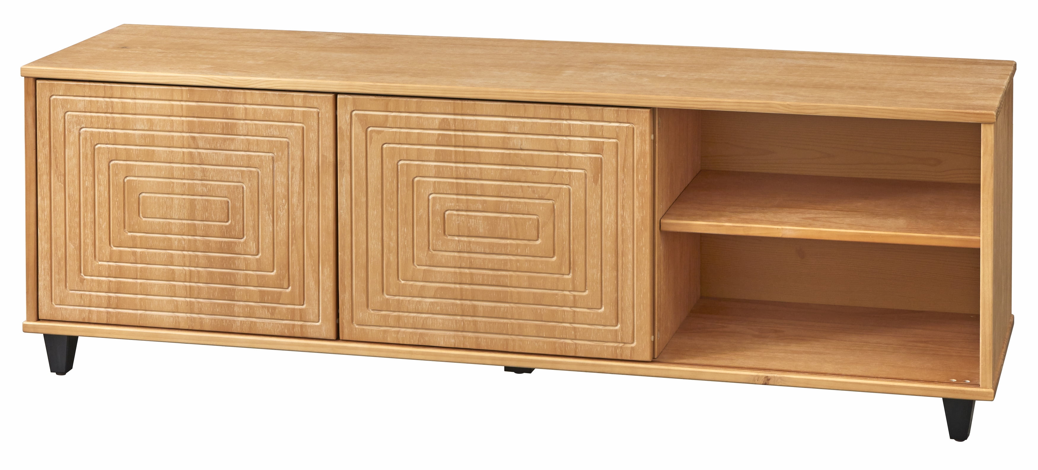 TMS Adelle TV Stand, Accomodates TV's up to 65", Natural Pine
