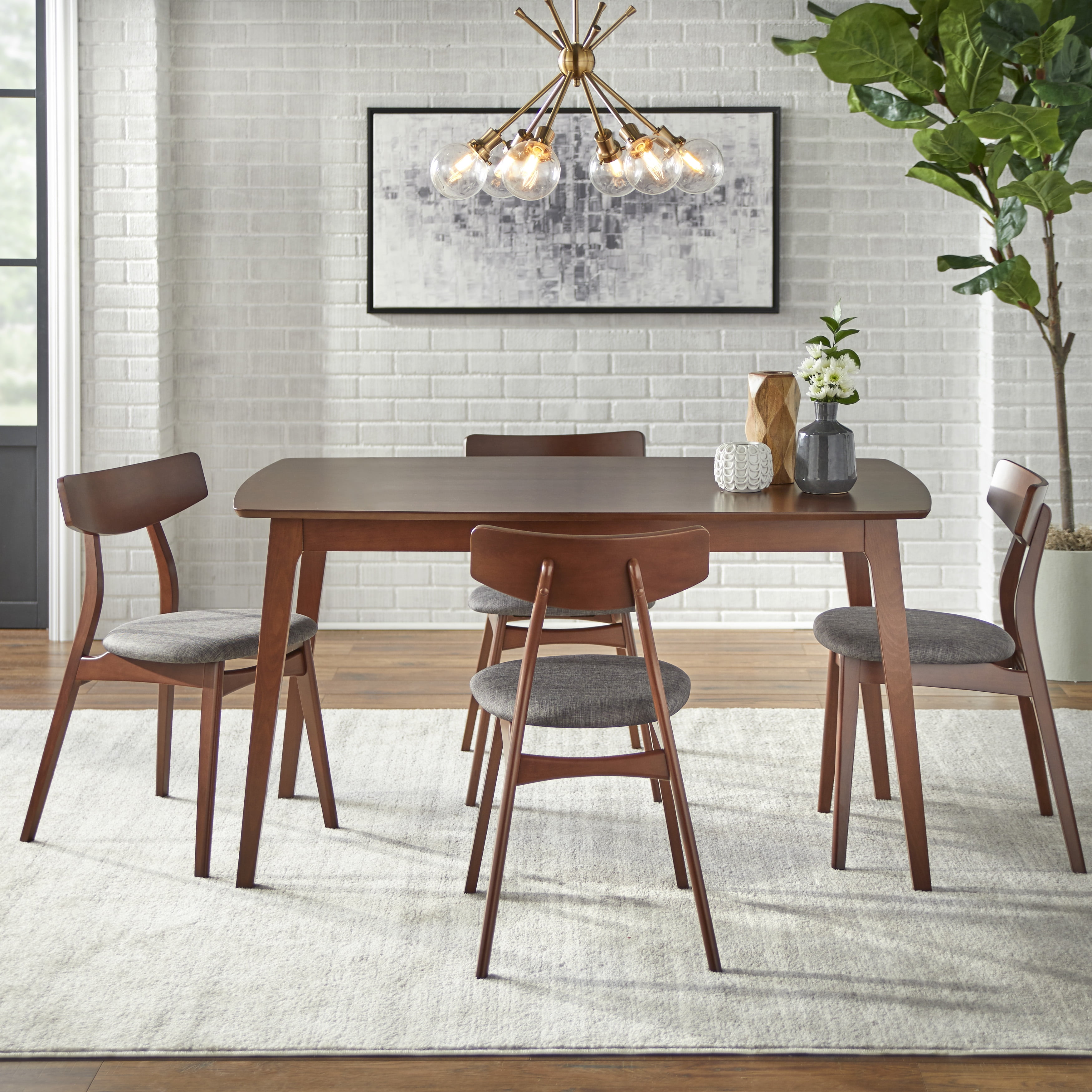 TMS Archer 5 Piece Dining Set, Grey