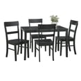 thumbnail image 1 of TMS Beverly 5-Piece Contemporary Wood Dining Set, Includes Table and Chairs, Black, 1 of 6