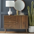 thumbnail image 1 of TMS Carroll 40” Wide Mid Century Modern Dining Room Sideboard Buffet, Walnut Finish, 1 of 7