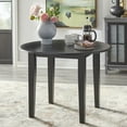thumbnail image 1 of TMS Chadwick 40” Round Solid Wood Drop Leaf Dining Table, Black, 1 of 5