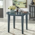thumbnail image 1 of TMS Chadwick 40” Round Solid Wood Drop Leaf Dining Table, Midnight Blue, 1 of 3
