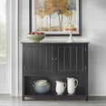 thumbnail image 1 of TMS Chase 42" Open Shelf Sideboard Buffet, Black, 1 of 5