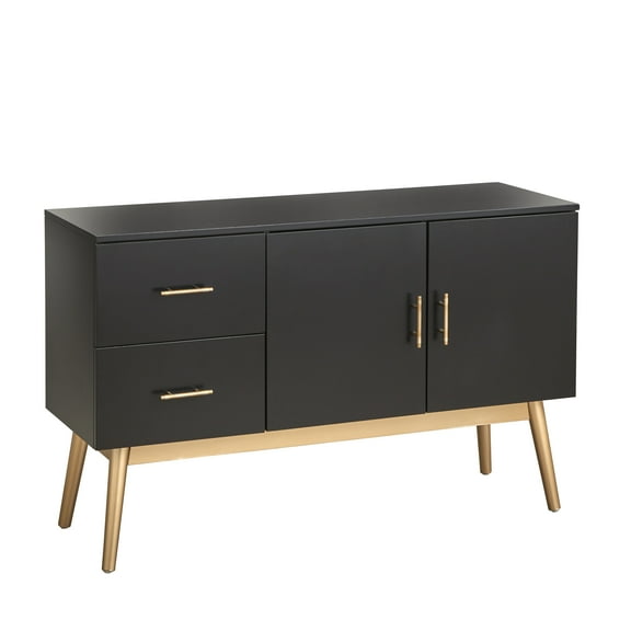 TMS Colfax Mid-Century Modern Sideboard, Black