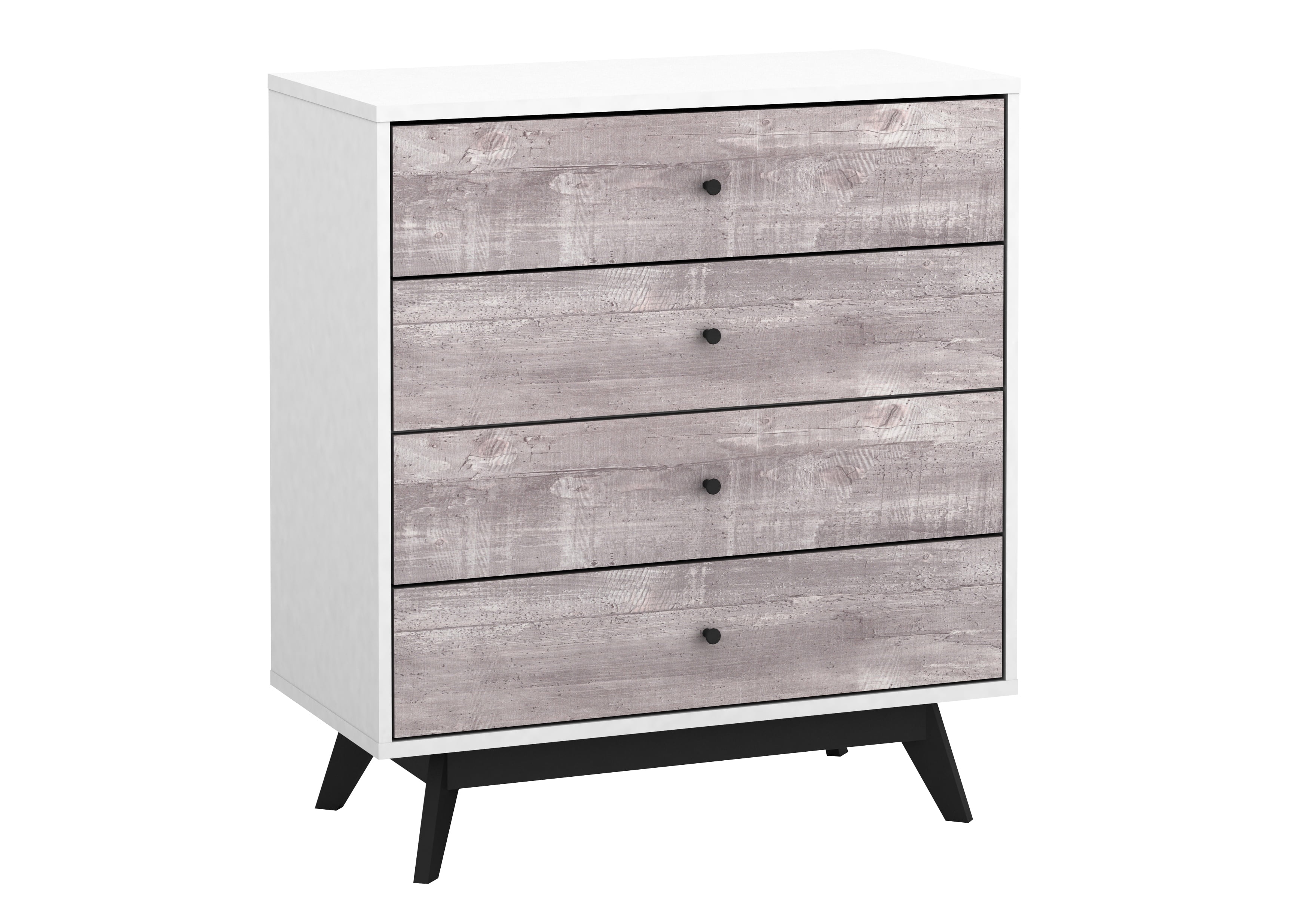 TMS Crislana Mid-Century Dresser with Four Faux Concrete