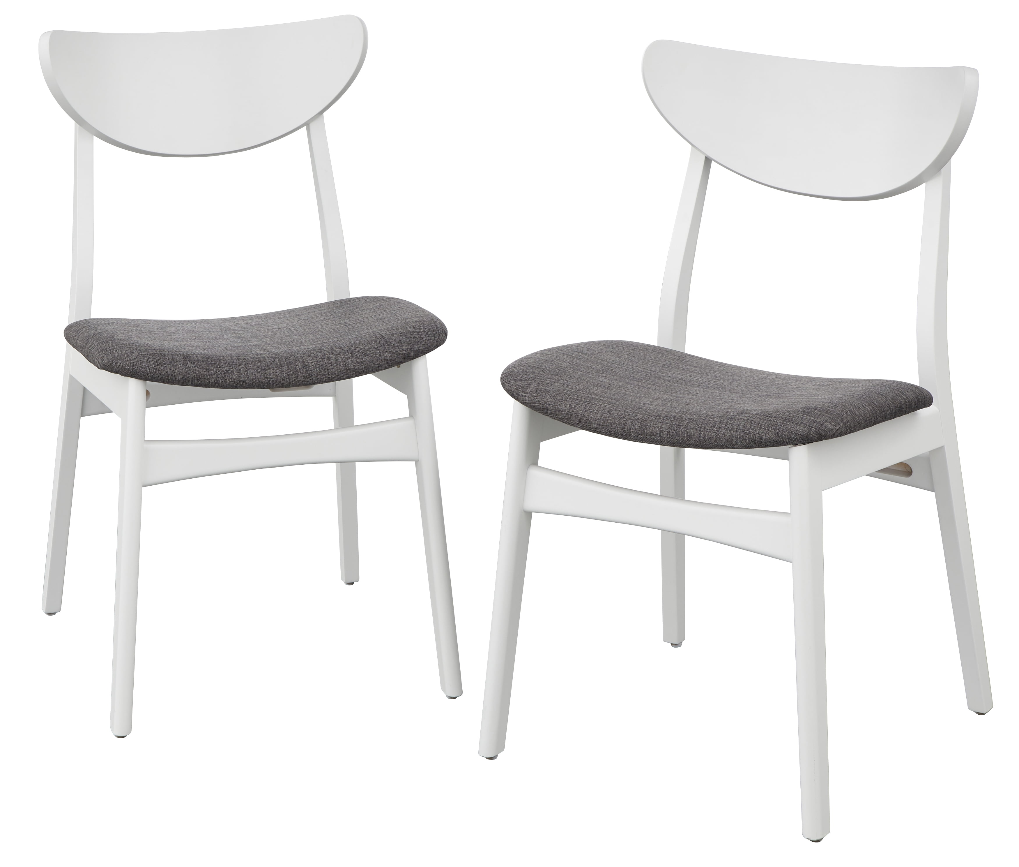 TMS Dafina Indoor Dining Chairs, Set of 2, White/Gray