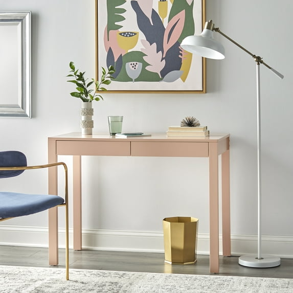 TMS Grant 2-Drawer 40" Student Writing Desk, Blush Pink