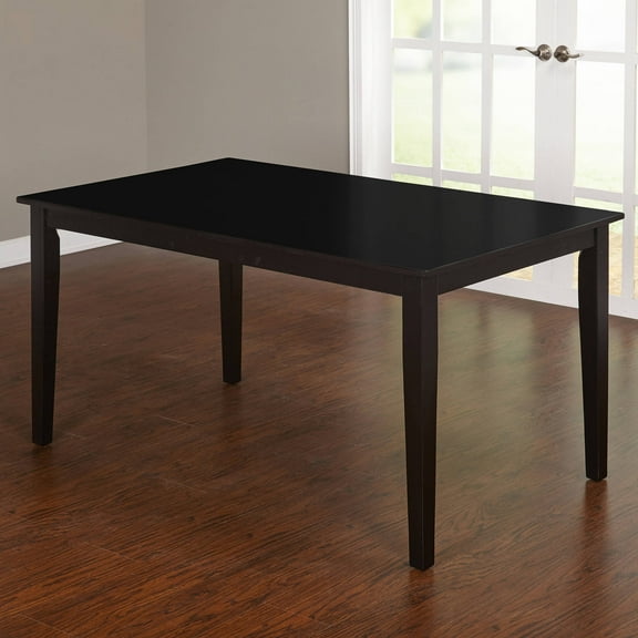 Contemporary Large Dining Table, Black