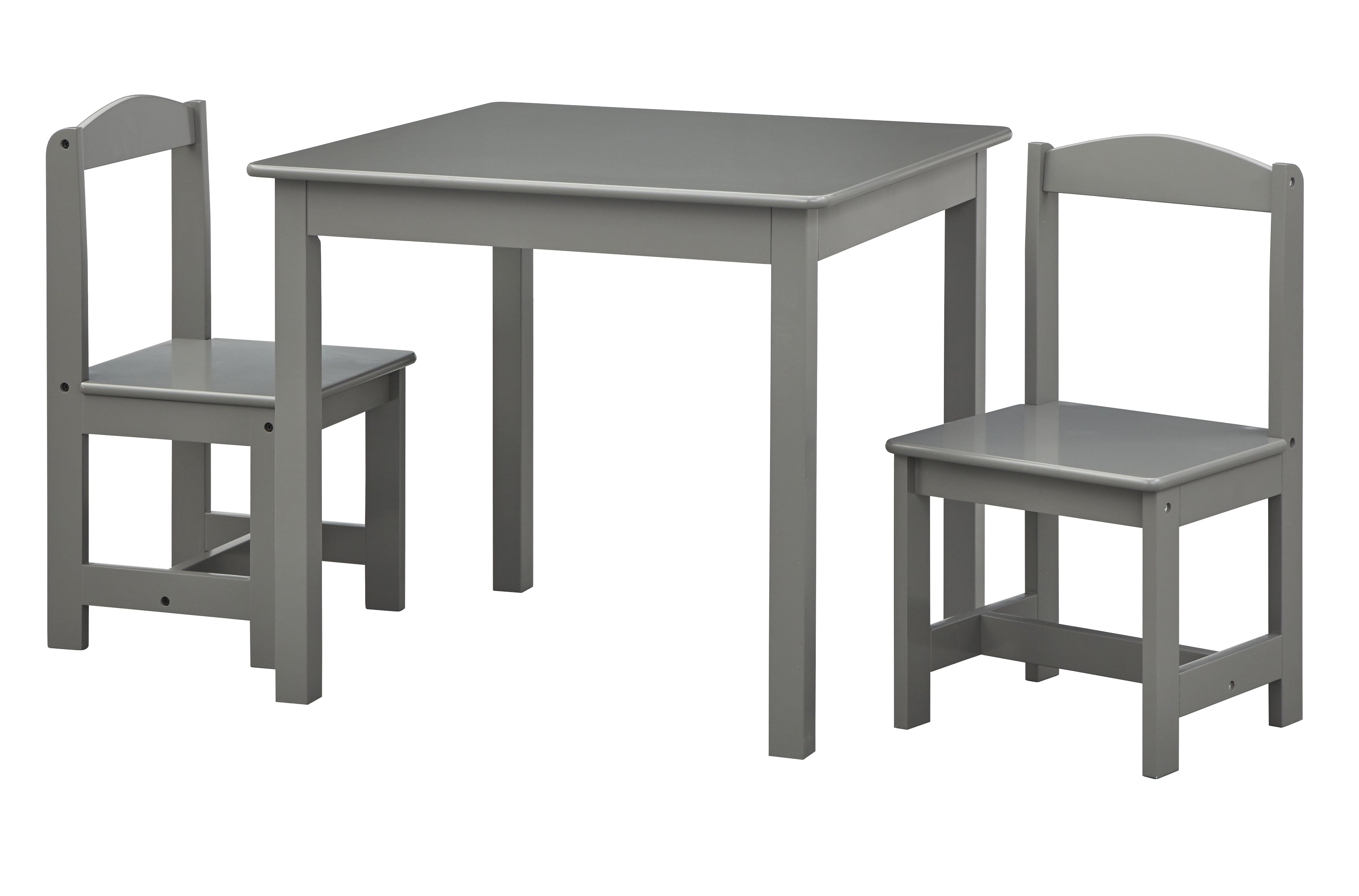 TMS Hayden 3 Piece Kids Table & Chair Set, Gray Finish