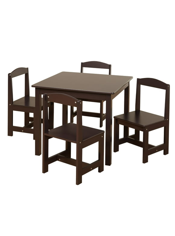 TMS Hayden Kid's 5-Piece Table and Chairs Set, Brown