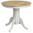 thumbnail image 1 of TMS Hermitage 40" Round Indoor Dining Table, Natural/White, 1 of 7
