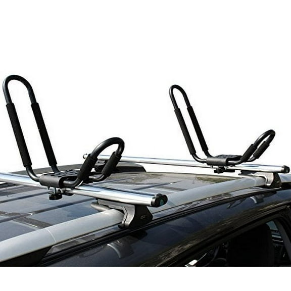 TMS J-Bar Rack HD Kayak Carrier Canoe Boat Surf Ski Roof Top Mounted on Car SUV Crossbar