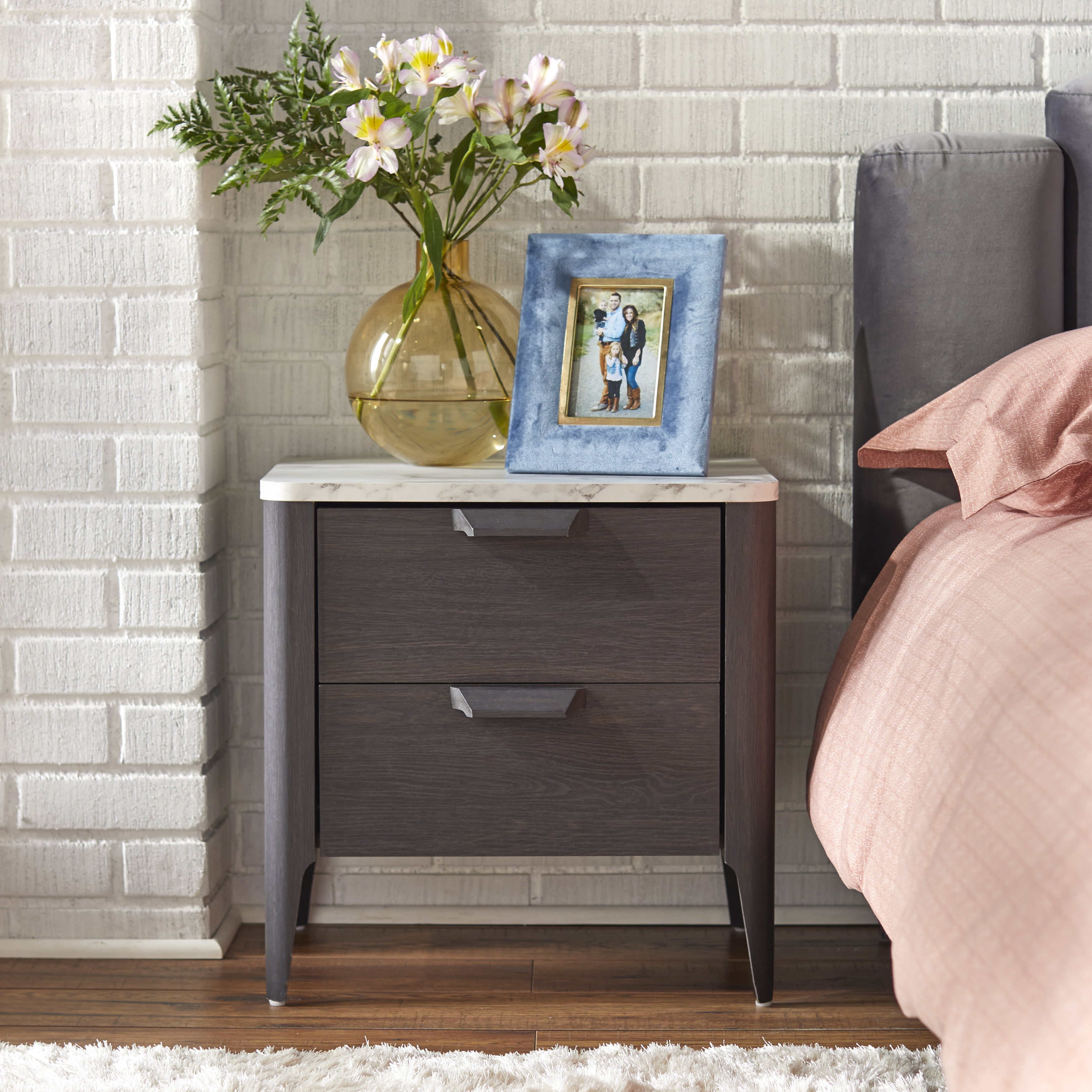 Keely Nightstand Charcoal Gray Buylateral
