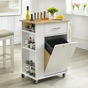 TMS Lima Kitchen Storage Cart, White