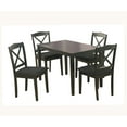 thumbnail image 1 of TMS Mason 5-Piece Cross Back Indoor Dining Set, Includes Table and Chairs, Black, 1 of 8
