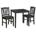 thumbnail image 1 of TMS Metropolitan 3 -Piece Durable Wood Farmhouse Dining Set with Table and Chairs, Black, 1 of 7
