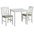 thumbnail image 1 of TMS Metropolitan 3 -Piece Durable Wood Farmhouse Dining Set with Table and Chairs, White, 1 of 8