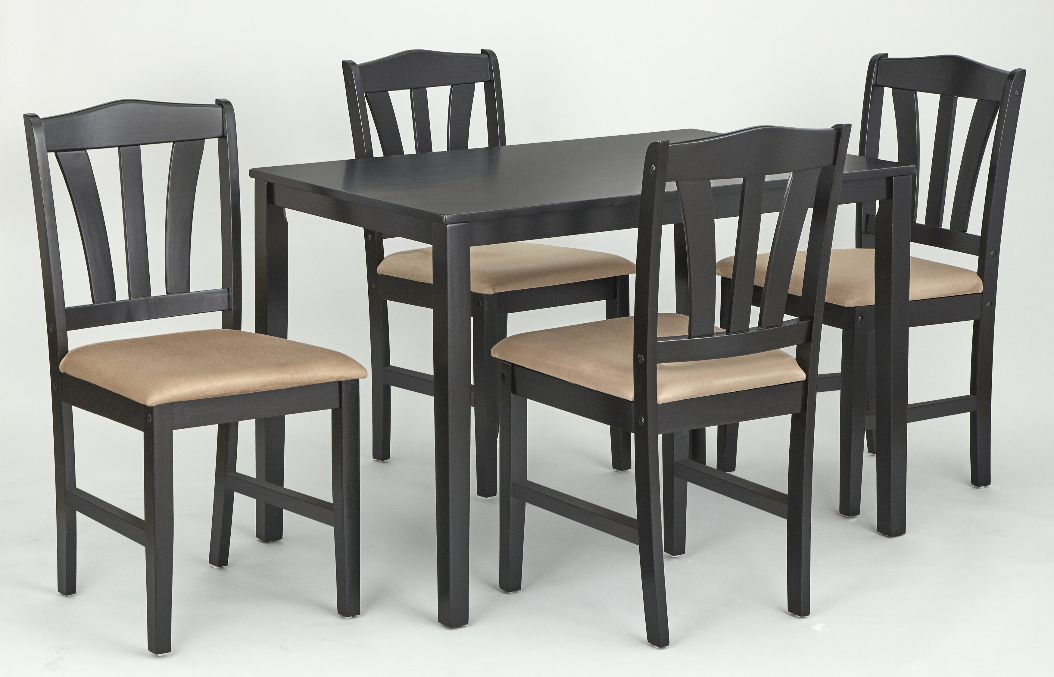 TMS Metropolitan 5 Piece Indoor Dining Set with Wood Table and Chairs Black Walmart