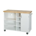 thumbnail image 1 of TMS Microwave Kitchen Cart, White, 1 of 6