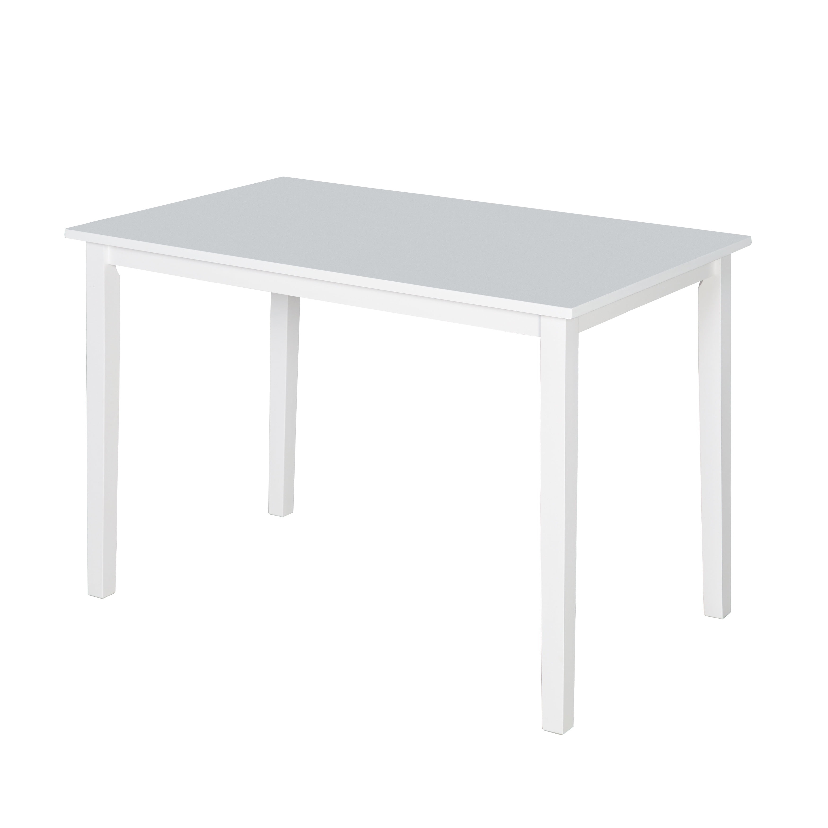 Modern Shaker Rectangular Dining Table in Glossy White