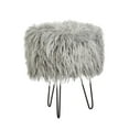 thumbnail image 1 of TMS Patrice Round Faux Fur Stool, Multiple Colors, 1 of 4