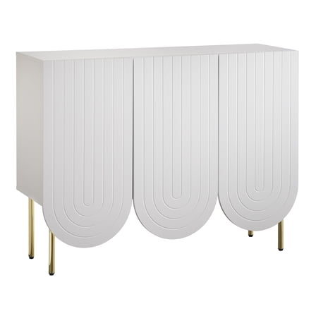 TMS Pavlina Scalloped 3 Door Sideboard, White