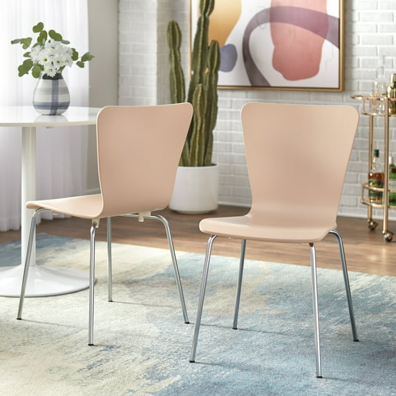 TMS Pisa Indoor Bentwood Dining Chair, Set of 2, Pink
