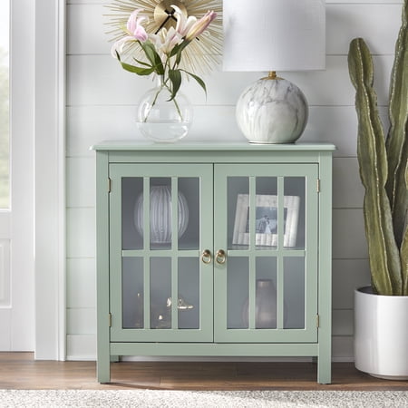 TMS Portland Accent Cabinet, Green, MDF