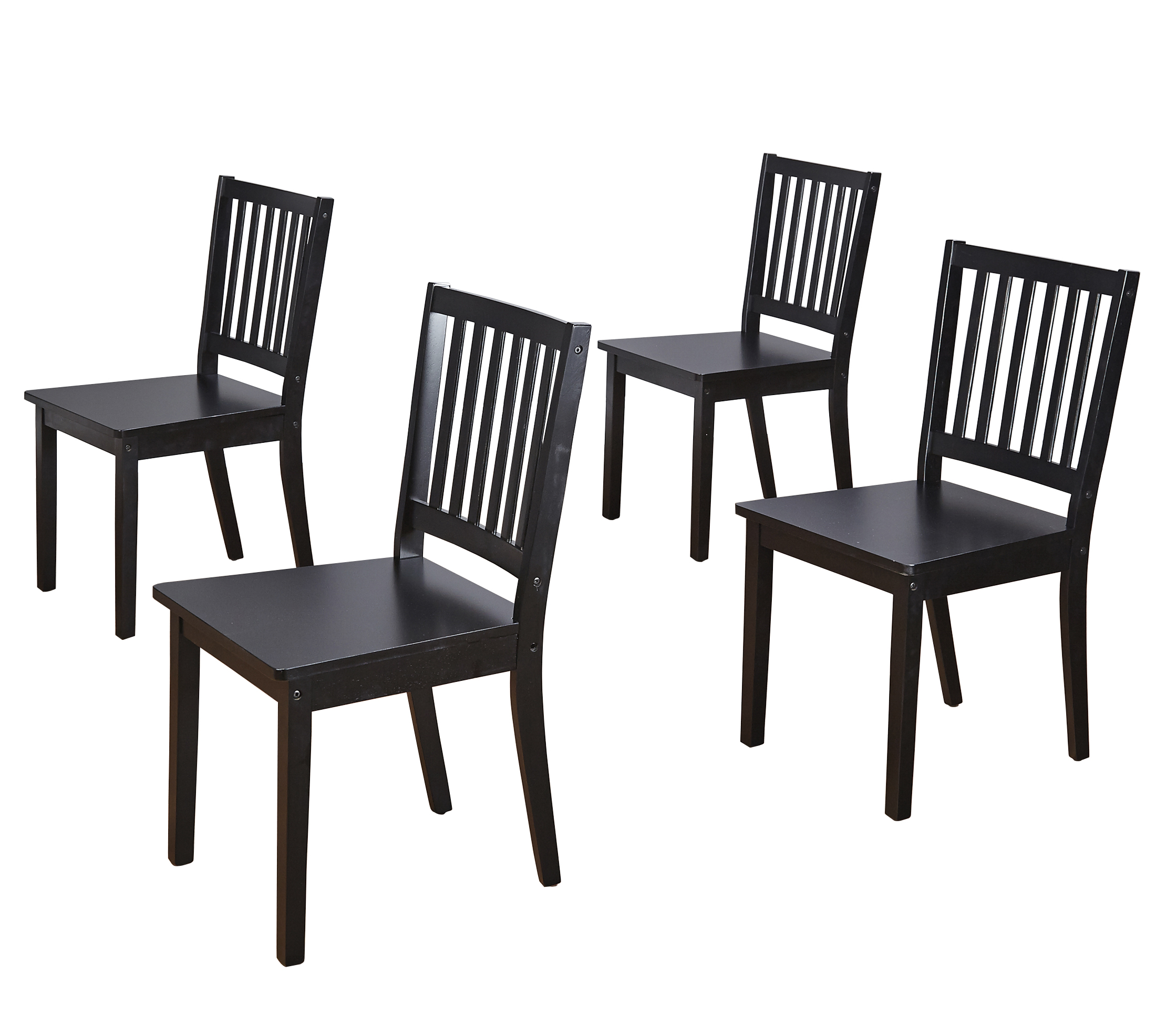 TMS Shaker Dining Indoor Wood Chair, Set of 4, Black - image 1 of 7