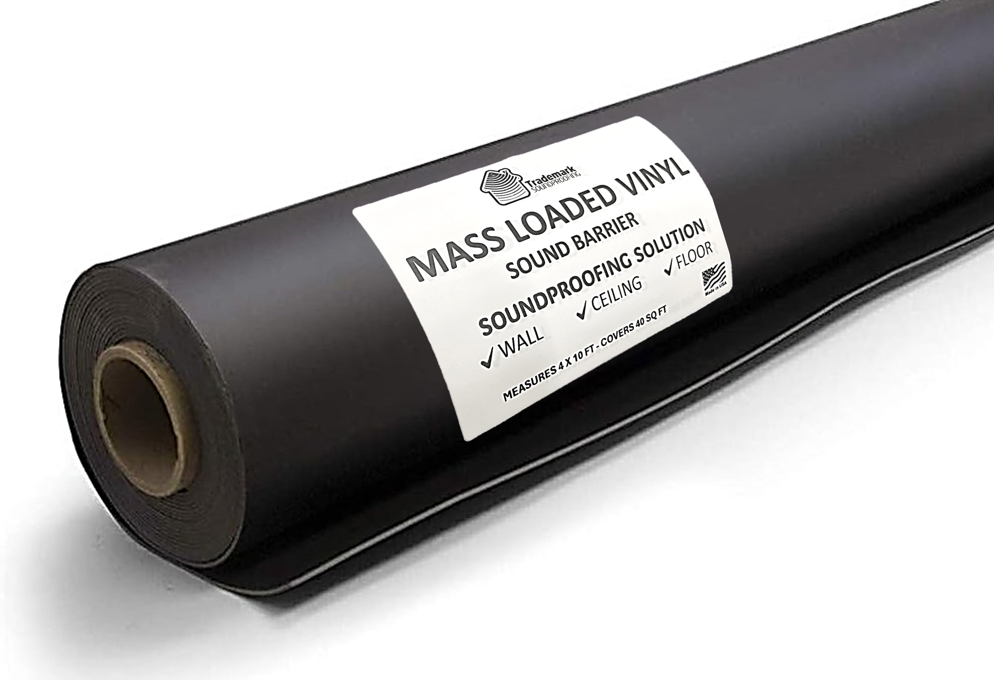 Soundproof Padding TMS Sound Proofing Padding for Wall 4 x 10 Feet Mass Loaded Vinyl 1Lb ...