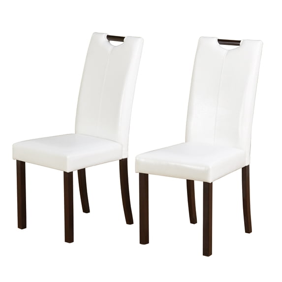 TMS Tilo Indoor Dining Chair, Set of 2, White Faux Leather