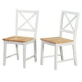 thumbnail image 1 of TMS Virginia Indoor Cross-Back Dining Chair, Set of 2, White/Natural, 1 of 6