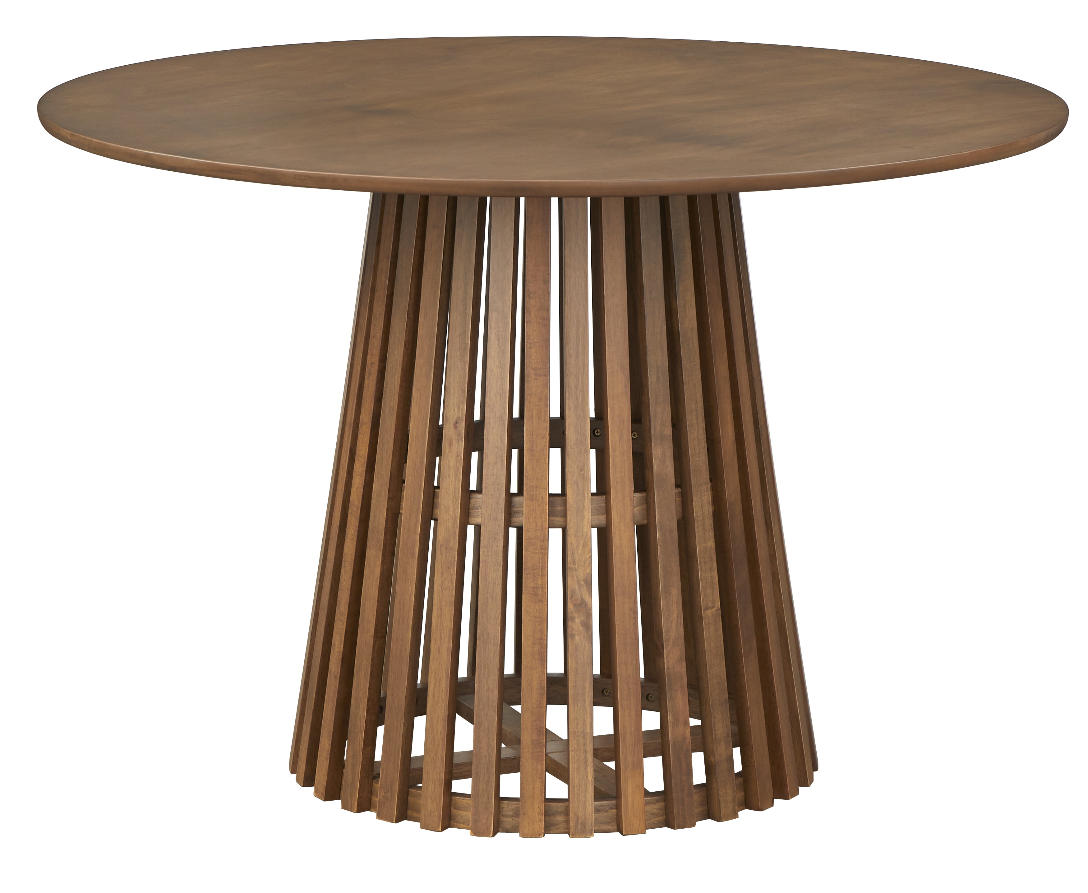 TMS Winslow Round Indoor Wood Dining Table, Walnut