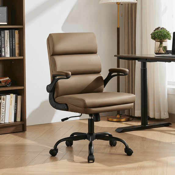 TMV Ergonomic High Back Gaming Chair - Adjustable Desk Office Chair with Lumbar Support, Perfect as Computer Desk Chair,Tan