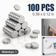 100Pcs Small Magnets, 10x3mm Round Neodymium Magnet with Anti Scratch Surface Miniature Mini Multi-Use Magnet for Crafts DIY Whiteboard Kitchen Office