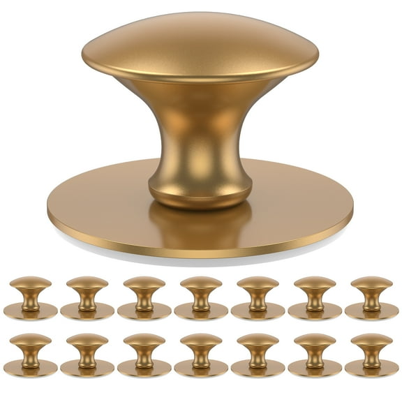 TMWEFUSC 15Pcs Drawer Knob Set Stainless Steel Cabinet Handles Self Adhesive Dresser Knobs Easy Installation Kitchen Drawer Pull Handle Hardware Furniture Knob for Wardrobe Drawer Dresser