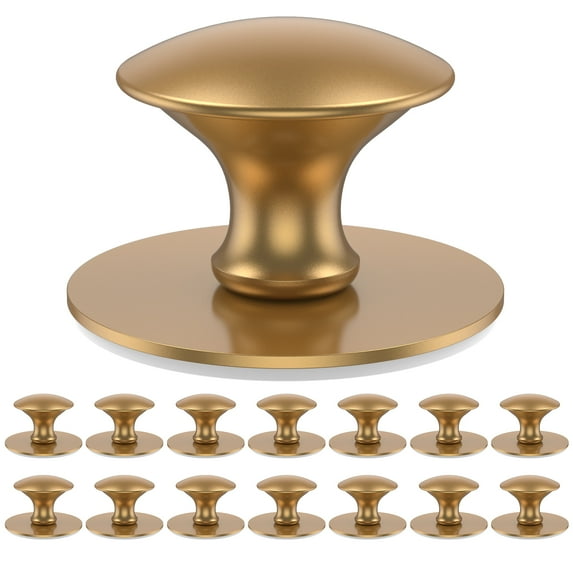 TMWEFUSC 15Pcs Drawer Knob Set Stainless Steel Cabinet Handles Self Adhesive Dresser Knobs Easy Installation Kitchen Drawer Pull Handle Hardware Furniture Knob for Wardrobe Drawer Dresser