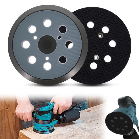 TMWEFUSC 2026 New 2Pcs 5Inch 8 Holes Replacement Backing Pad Hook and Loop for Orbital Sander Wood Aluminum Alloy