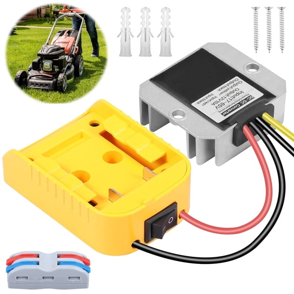 20V to 12V Step Down Converter with Switch DC 12V 10A 120W Voltage Regulator with Over Discharge Protection Multi-Layer Safety Design Buck Converter for Golf Cart RC Car LED Light DIY Toy
