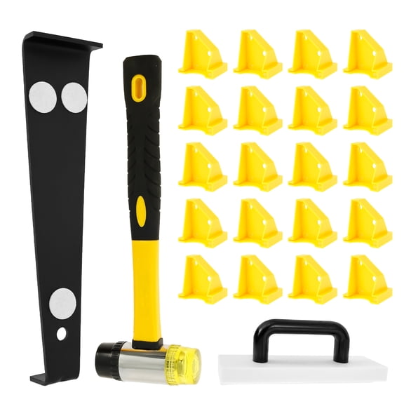 23 Pcs Complete Flooring Installation Kit Upgraded Professional Laminate Flooring Tools with Heavy Duty Pull Bar Double Faced Mallet for Home