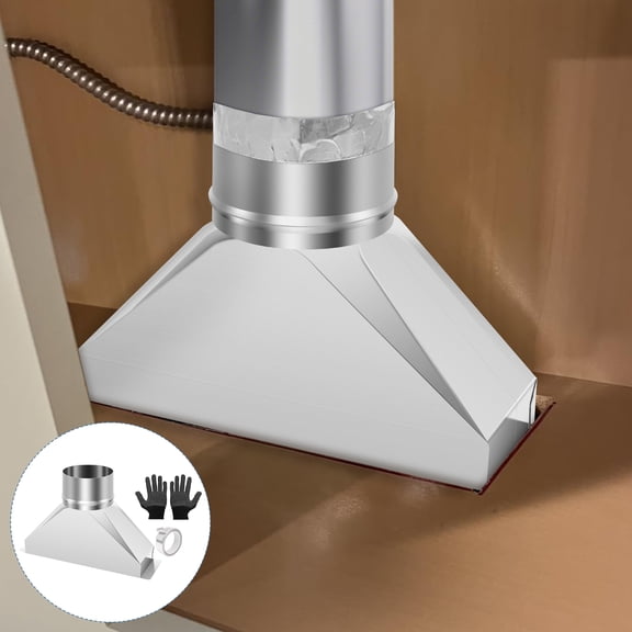 TMWEFUSC 4" Dia x 3-1/2" x 10" L Galvanized Steel Rectangular to Round Duct Transition for HVAC Duct Pipe Fitting