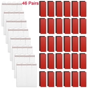 Tmwefusc Heavy Duty Picture Hanging Strips, 46 Pairs Damage-Free Wall Mounting Strips, Double Sided Sticky Adhesive Hooks and Loops for Home Decor, Glass, Metal, Tile