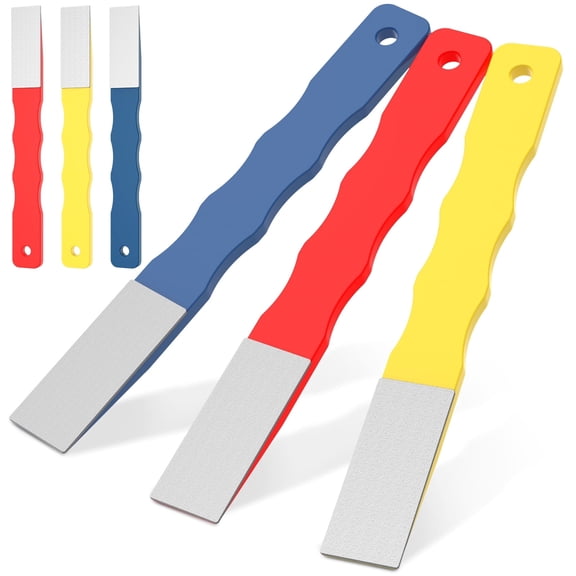 TMWEFUSC 6 Pcs Diamond Sharpening Hone Set 220 400 600Grit Color Coded Portable Flat Hand File Knife Set with Non Slip Handle for Kitchen Knife Scissor Garden Tool